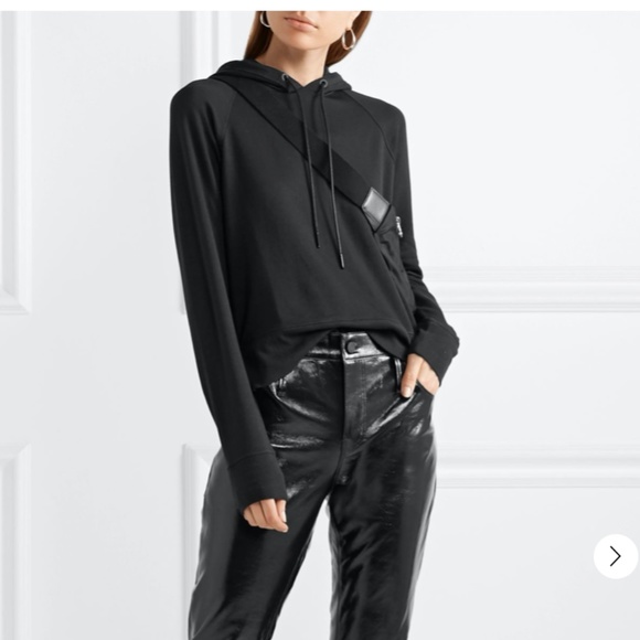 rag & bone Tops - Rag & Bone Cropped Stretch modal-blend hoodie